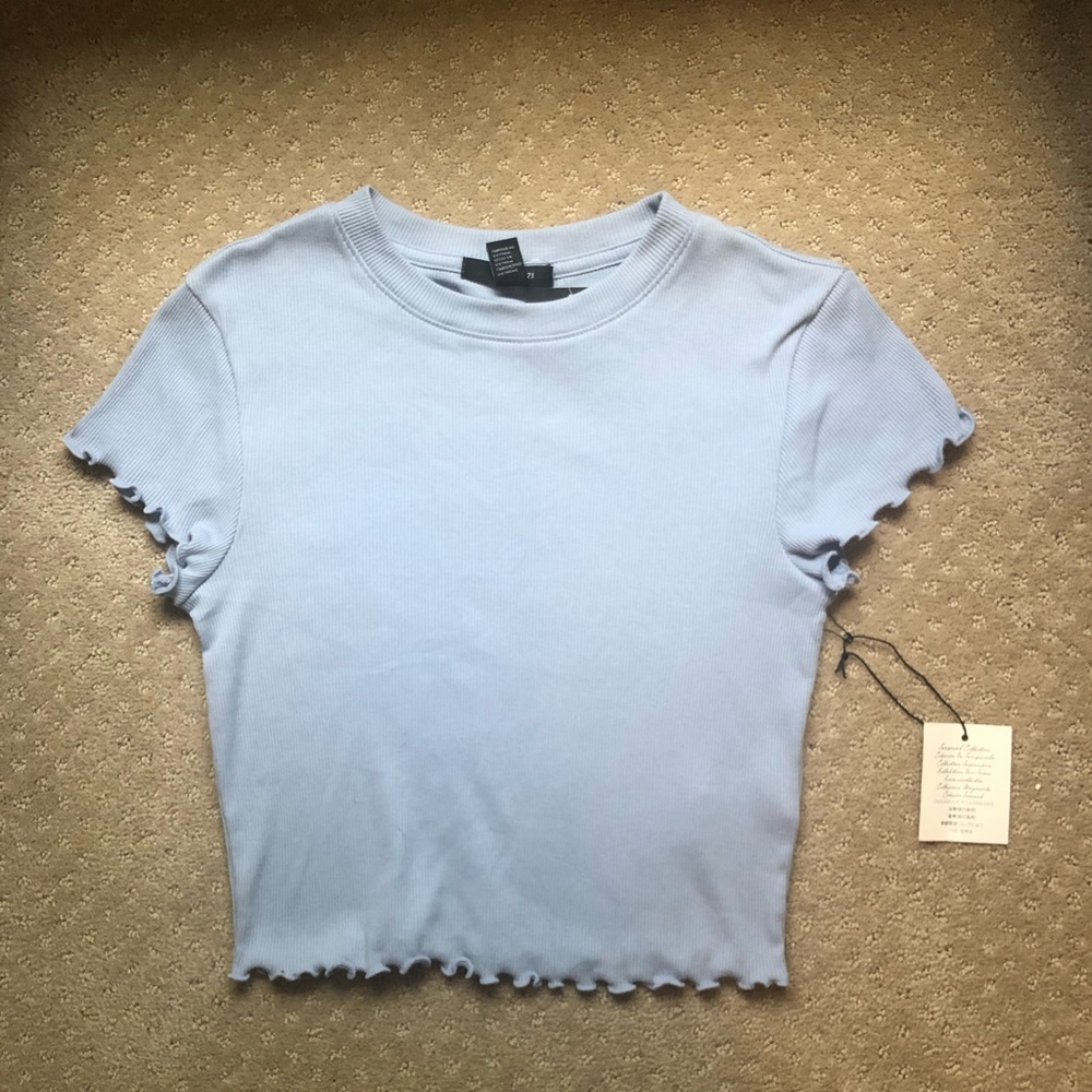 Blue Crop Top